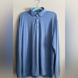 Holderness & Bourne Blue Long Sleeve Golf Polo, Size 2XL, EUC